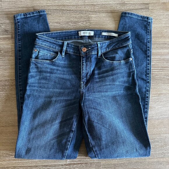 Guess Sexy Curve Skinny Jeans Womens Size 27 Medium Blue Denim Mid Rise - Picture 4 of 9